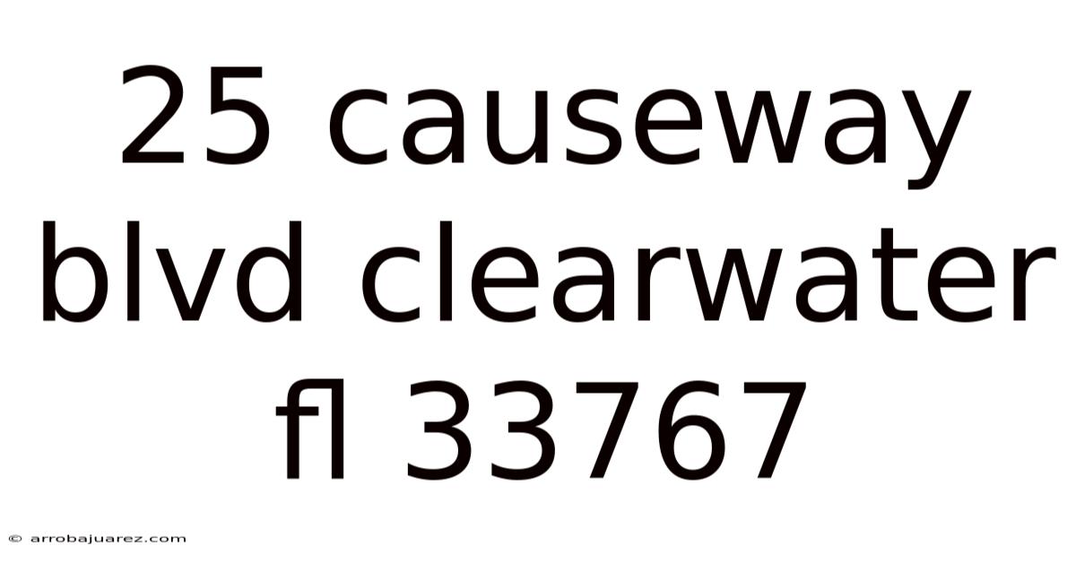 25 Causeway Blvd Clearwater Fl 33767