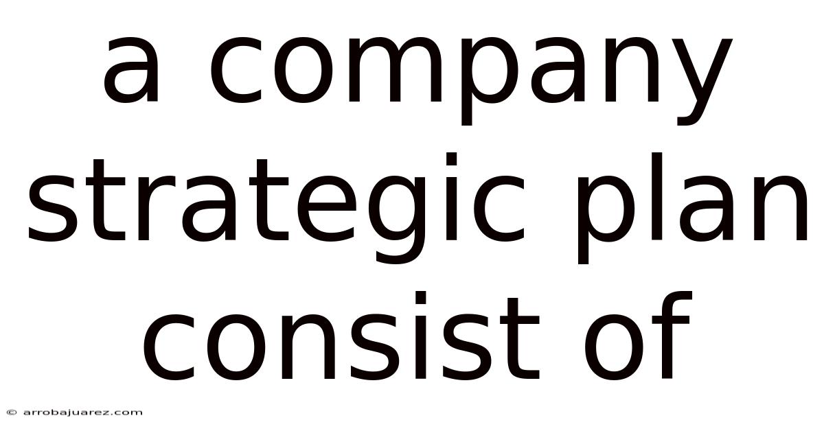 A Company Strategic Plan Consist Of
