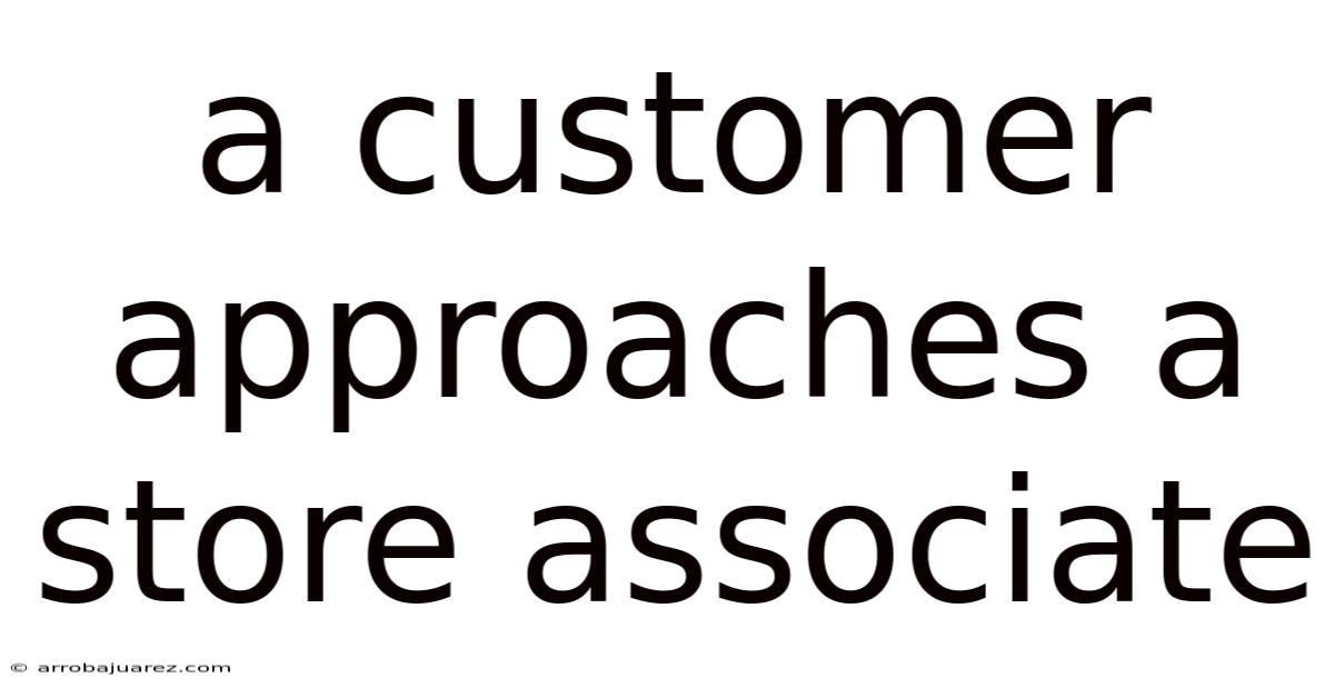 A Customer Approaches A Store Associate