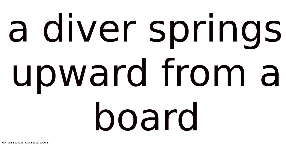 A Diver Springs Upward From A Board