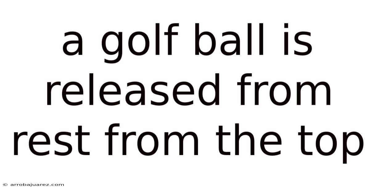 A Golf Ball Is Released From Rest From The Top
