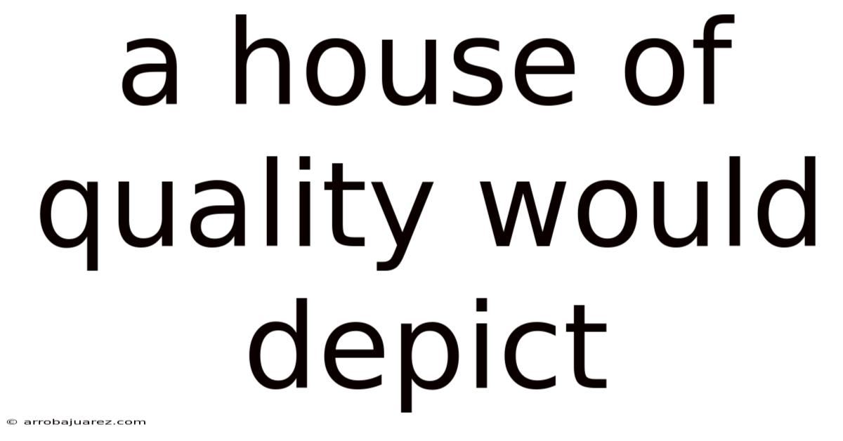 A House Of Quality Would Depict