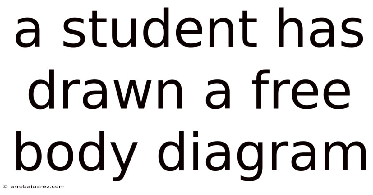 A Student Has Drawn A Free Body Diagram