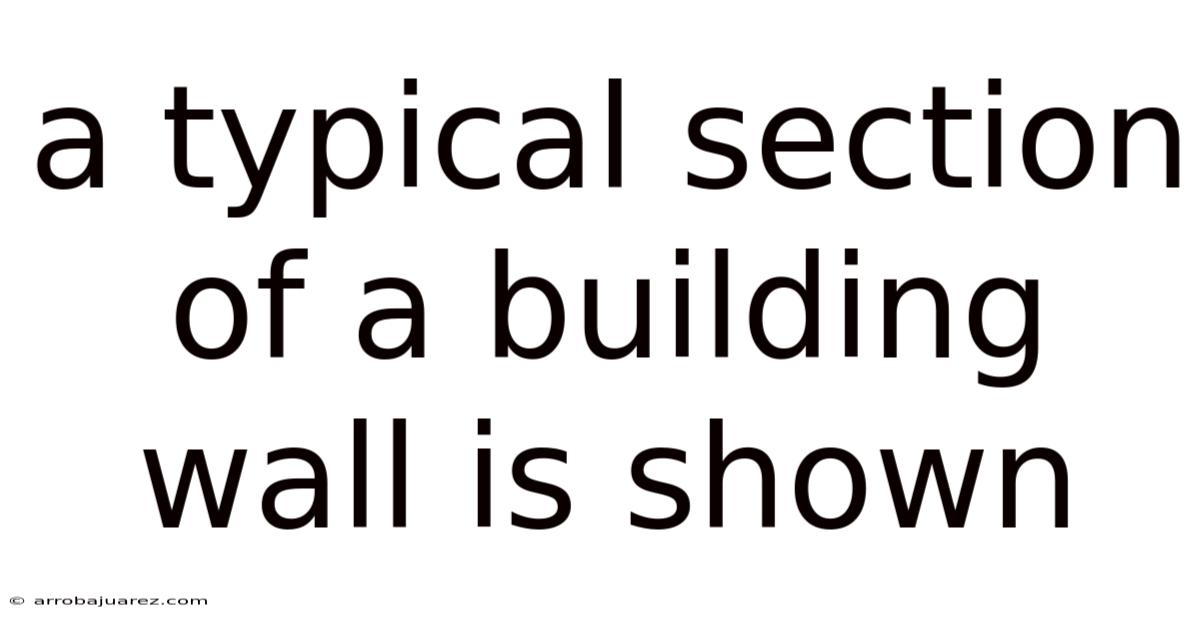A Typical Section Of A Building Wall Is Shown