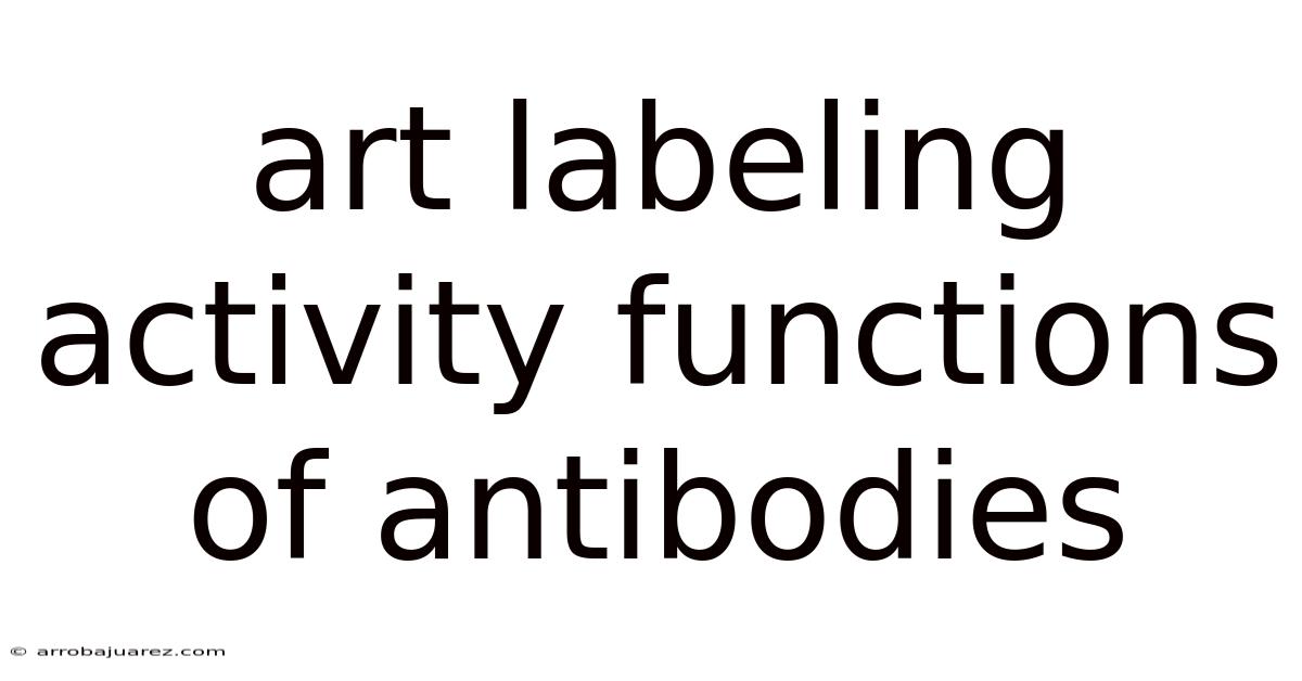 Art Labeling Activity Functions Of Antibodies