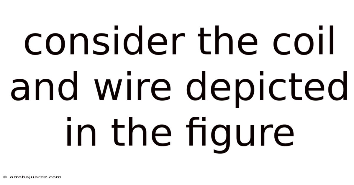 Consider The Coil And Wire Depicted In The Figure