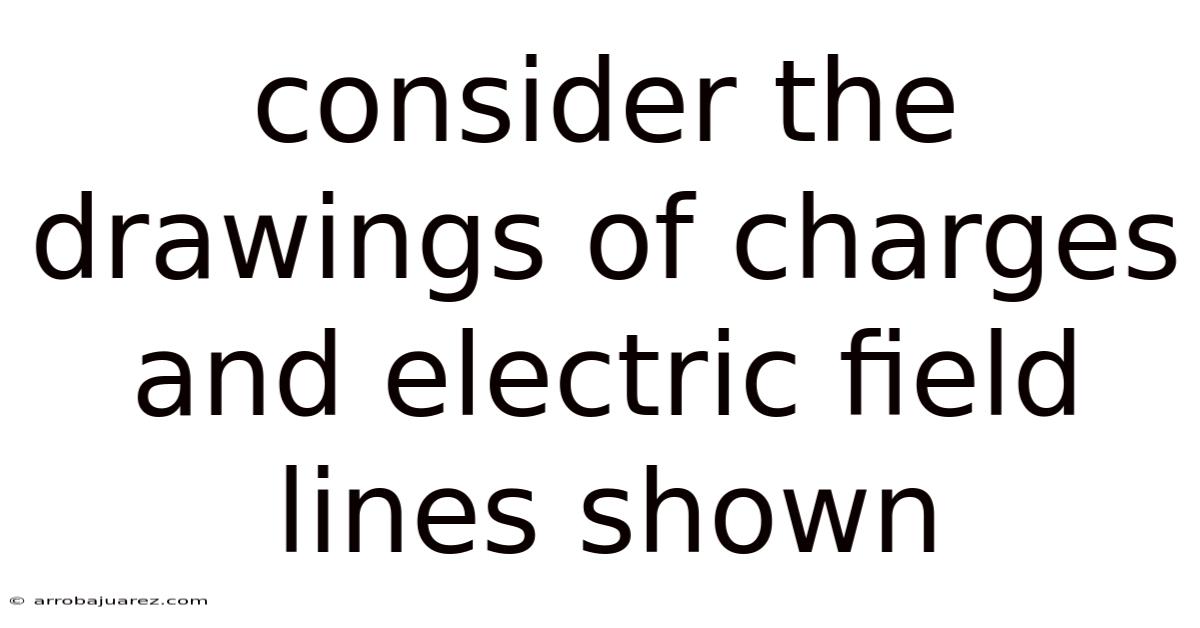 Consider The Drawings Of Charges And Electric Field Lines Shown