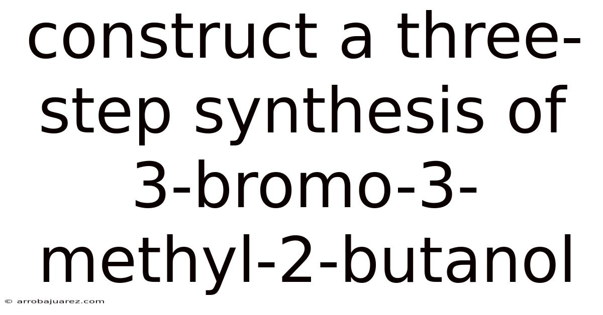 Construct A Three-step Synthesis Of 3-bromo-3-methyl-2-butanol