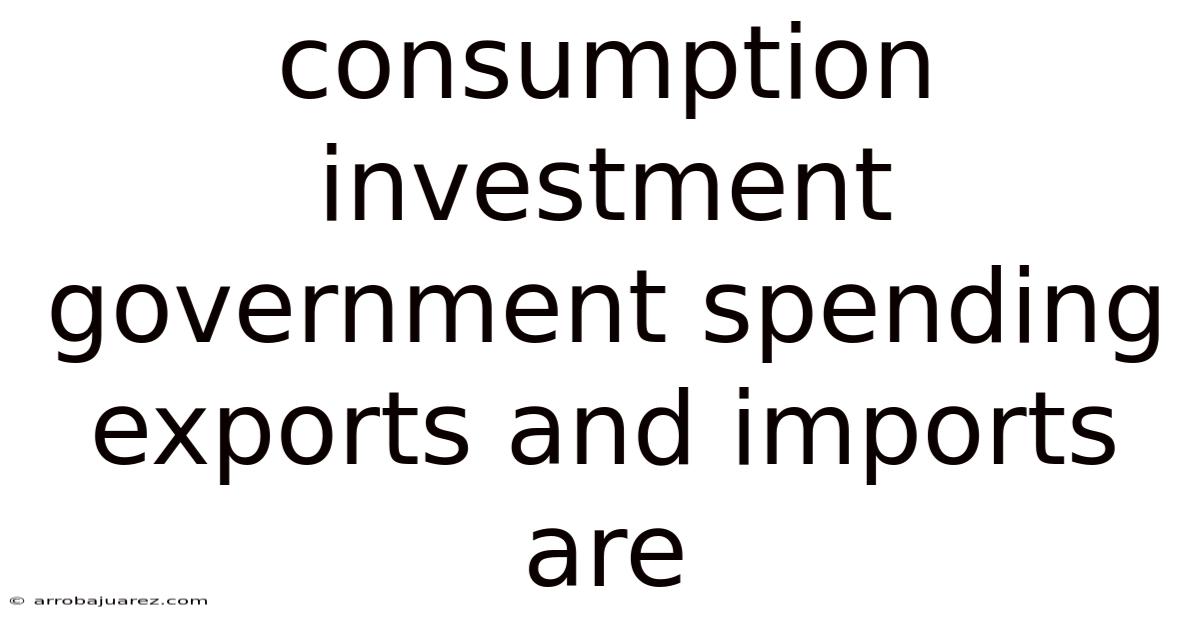 Consumption Investment Government Spending Exports And Imports Are