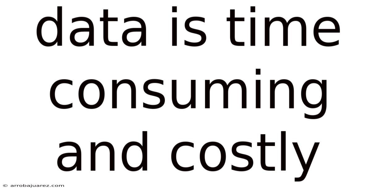 Data Is Time Consuming And Costly