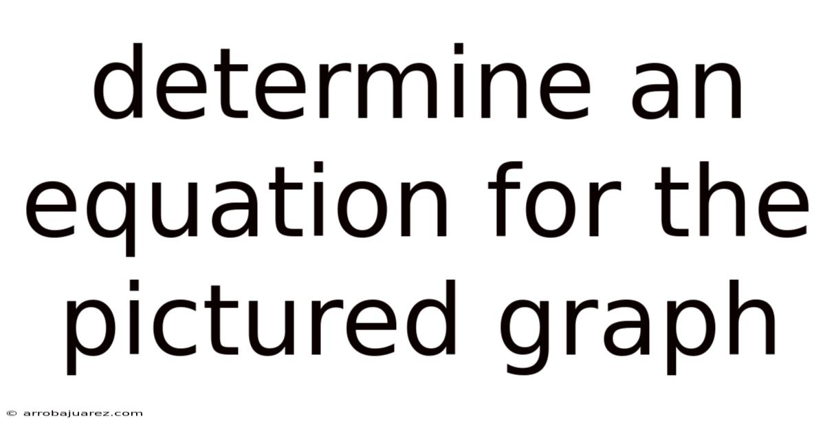 Determine An Equation For The Pictured Graph