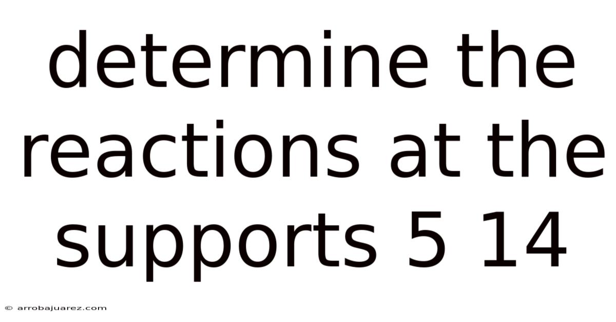 Determine The Reactions At The Supports 5 14