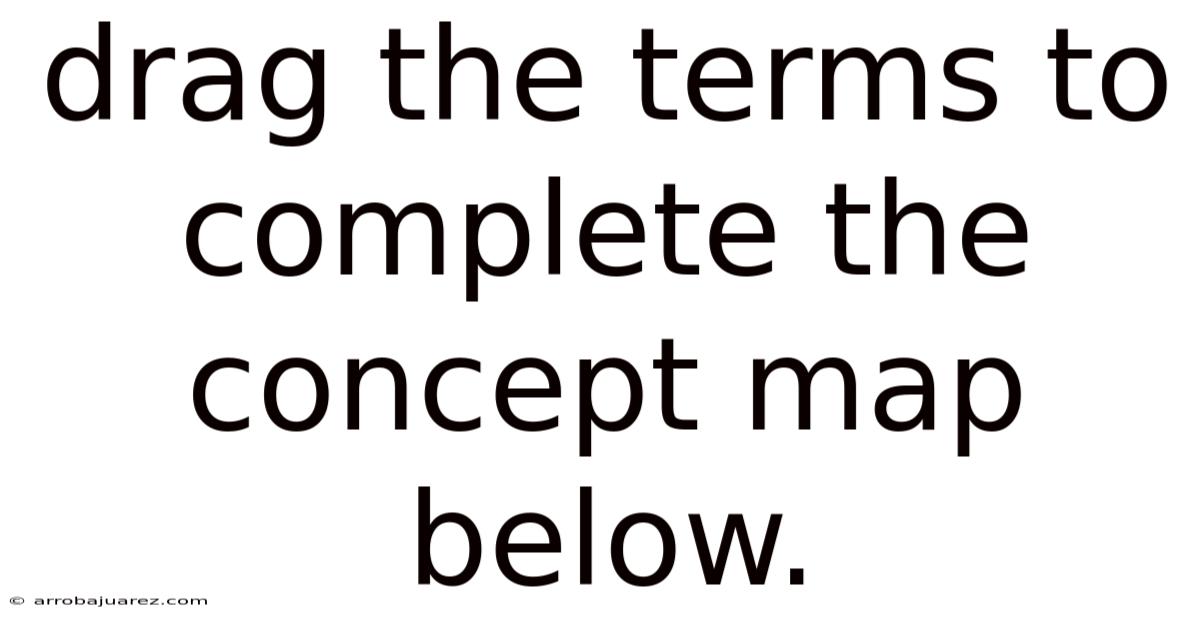 Drag The Terms To Complete The Concept Map Below.
