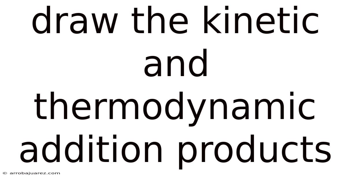 Draw The Kinetic And Thermodynamic Addition Products
