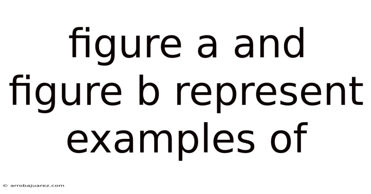 Figure A And Figure B Represent Examples Of