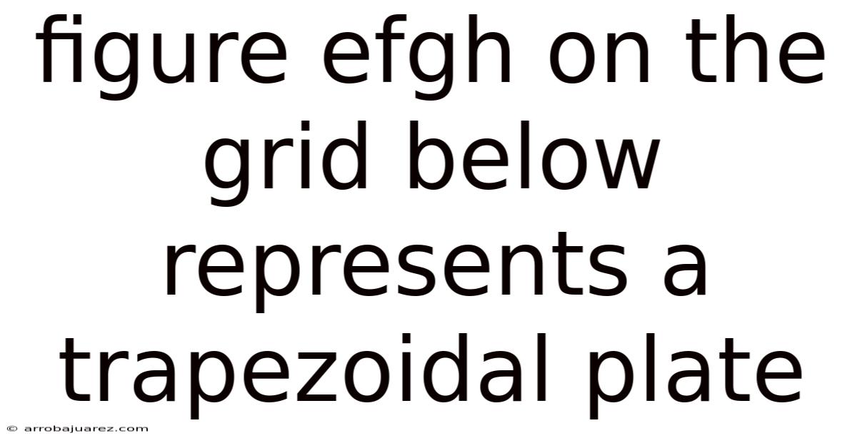 Figure Efgh On The Grid Below Represents A Trapezoidal Plate