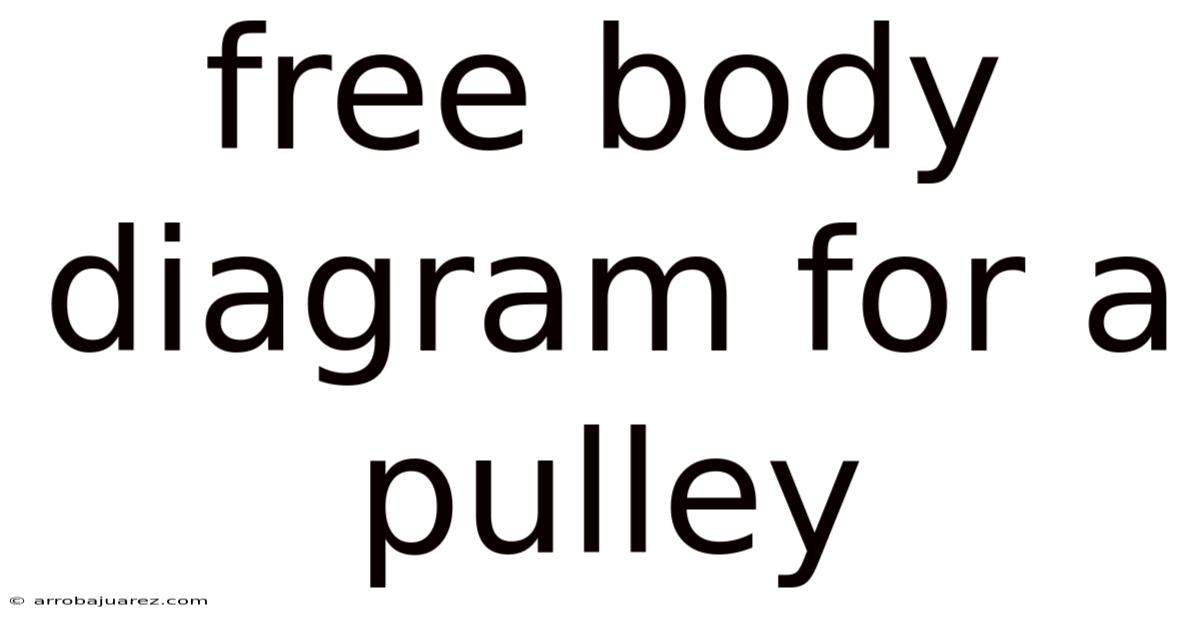 Free Body Diagram For A Pulley