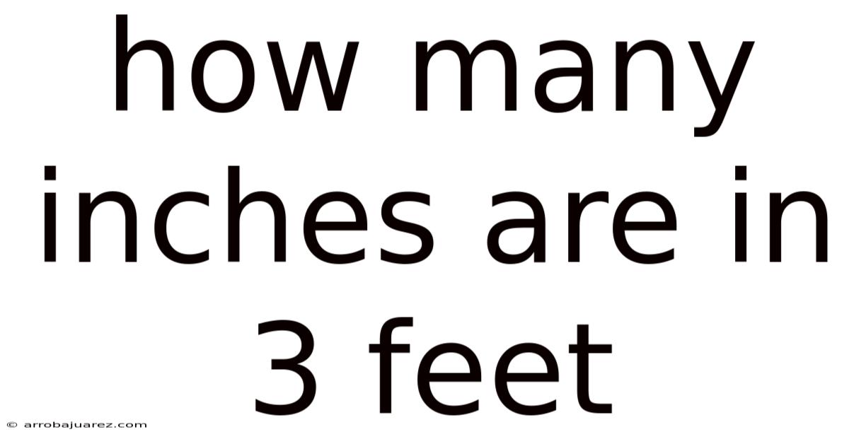 How Many Inches Are In 3 Feet