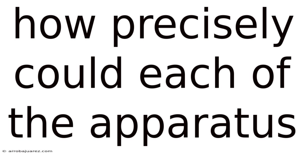 How Precisely Could Each Of The Apparatus