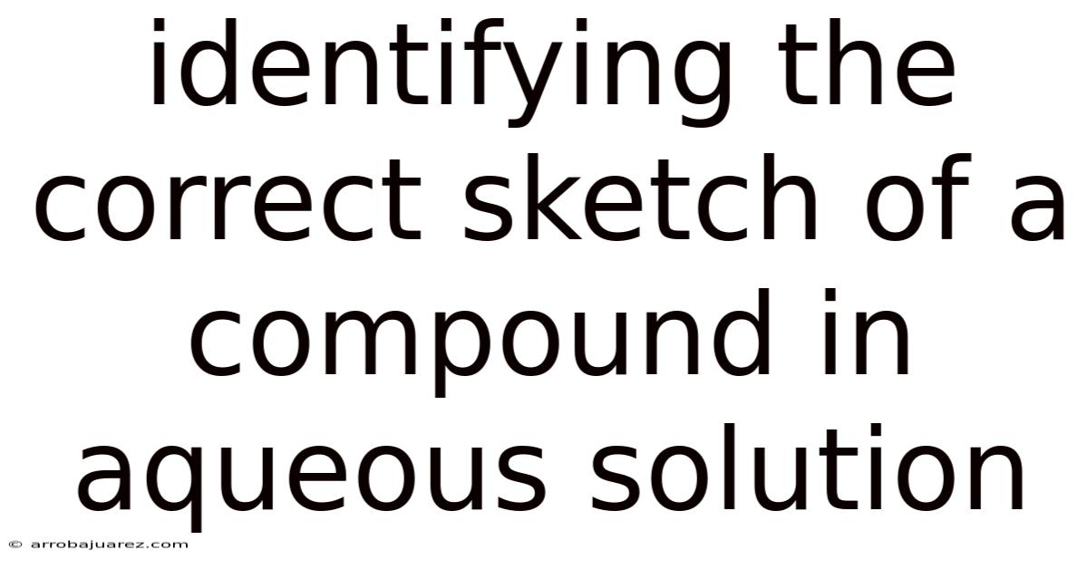 Identifying The Correct Sketch Of A Compound In Aqueous Solution