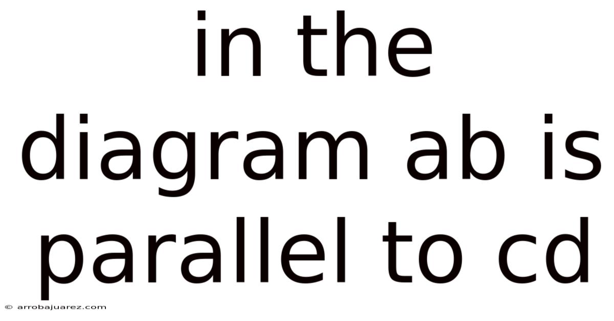 In The Diagram Ab Is Parallel To Cd