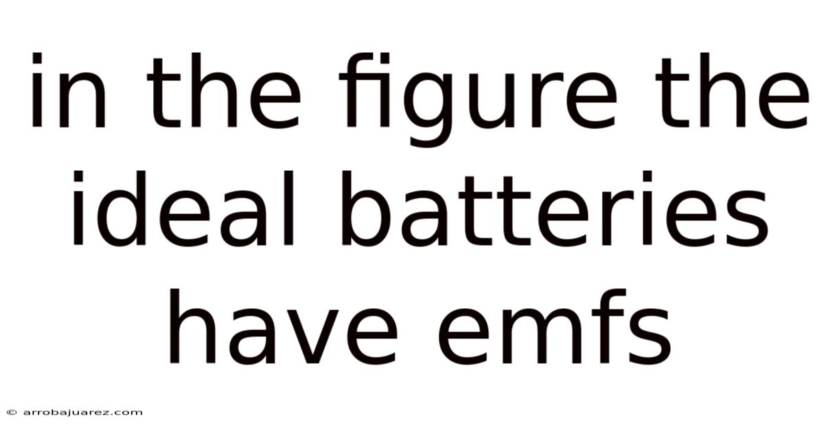 In The Figure The Ideal Batteries Have Emfs