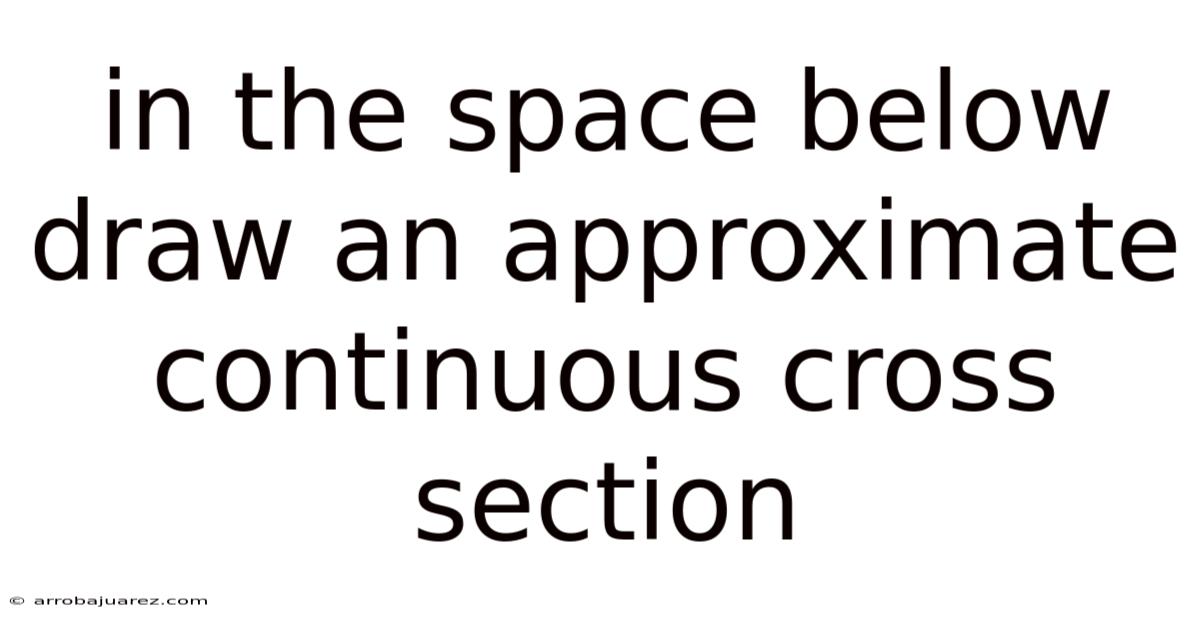 In The Space Below Draw An Approximate Continuous Cross Section
