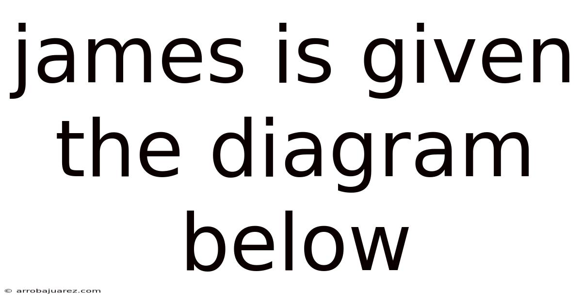 James Is Given The Diagram Below