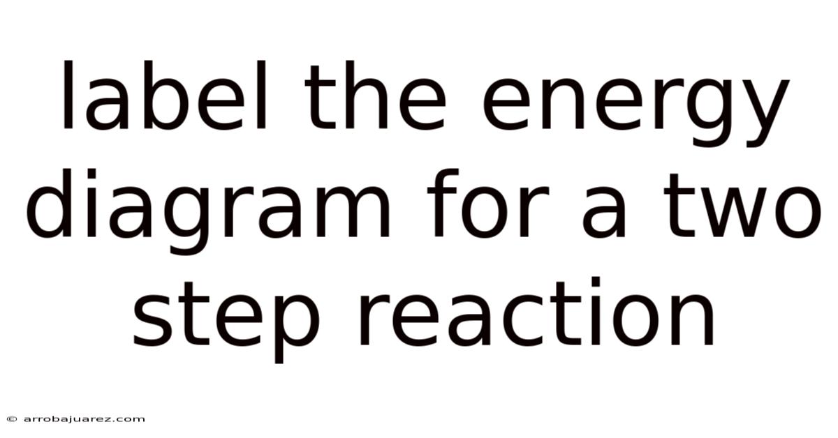 Label The Energy Diagram For A Two Step Reaction
