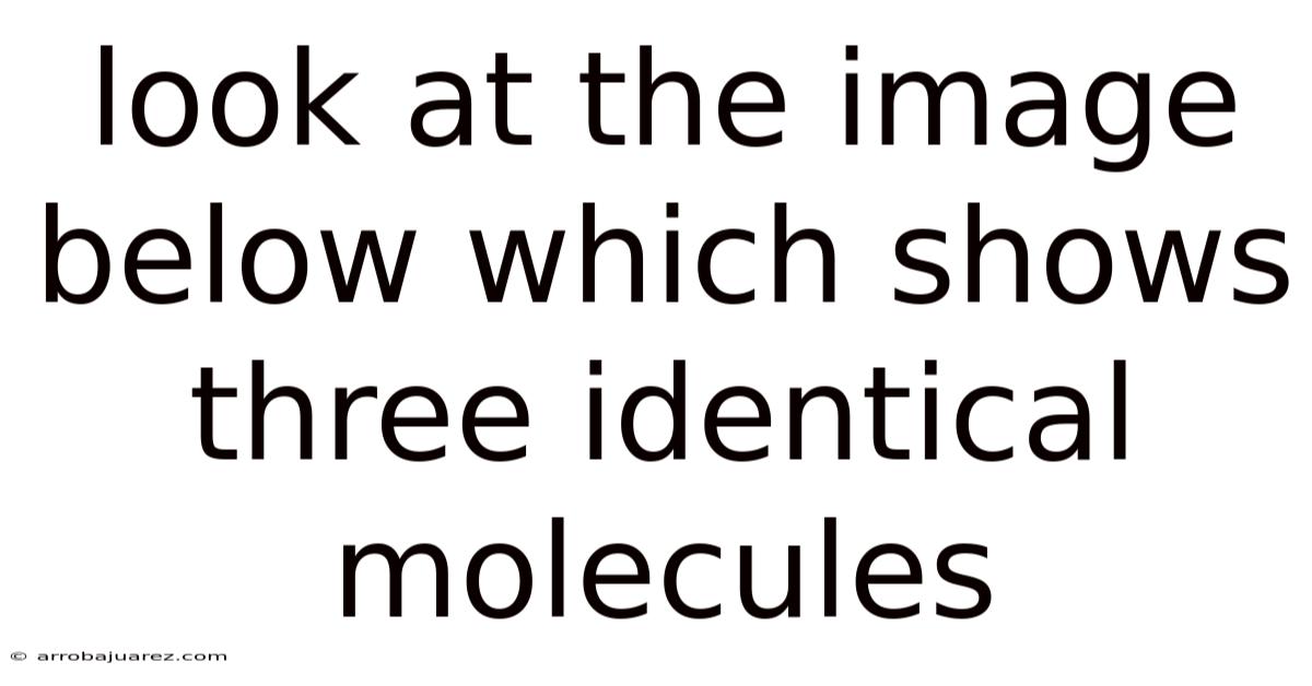 Look At The Image Below Which Shows Three Identical Molecules
