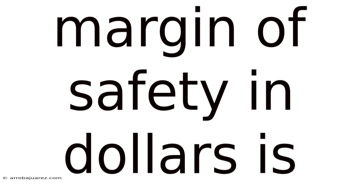 Margin Of Safety In Dollars Is