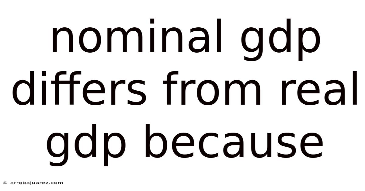Nominal Gdp Differs From Real Gdp Because