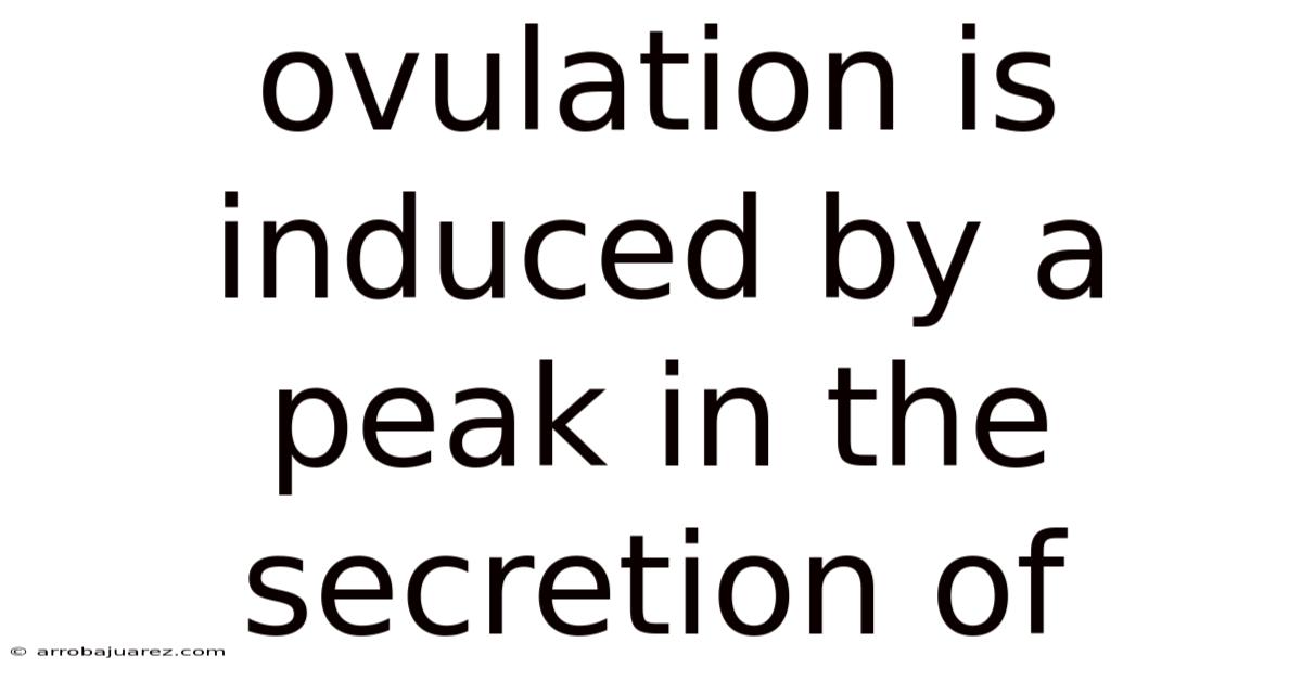 Ovulation Is Induced By A Peak In The Secretion Of