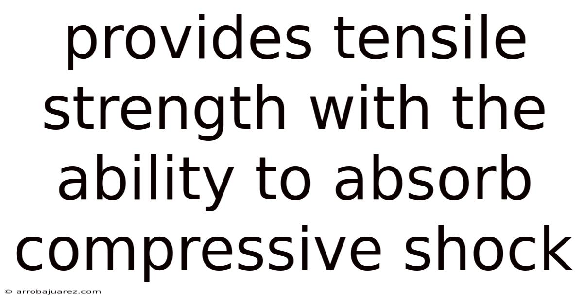 Provides Tensile Strength With The Ability To Absorb Compressive Shock