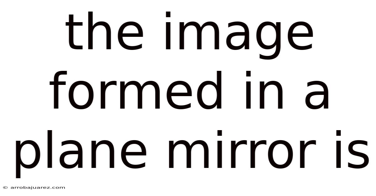The Image Formed In A Plane Mirror Is