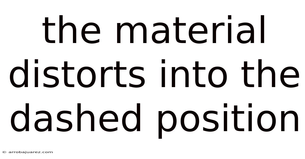 The Material Distorts Into The Dashed Position
