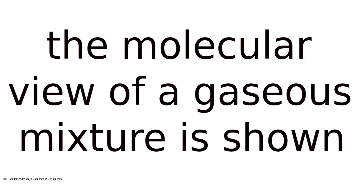 The Molecular View Of A Gaseous Mixture Is Shown