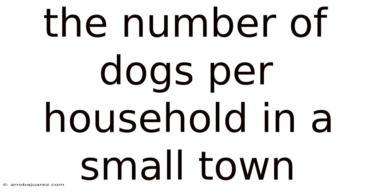 The Number Of Dogs Per Household In A Small Town