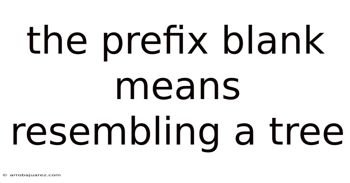 The Prefix Blank Means Resembling A Tree