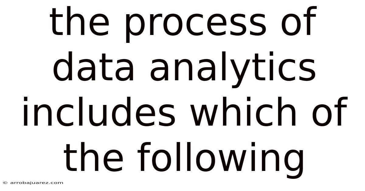 The Process Of Data Analytics Includes Which Of The Following