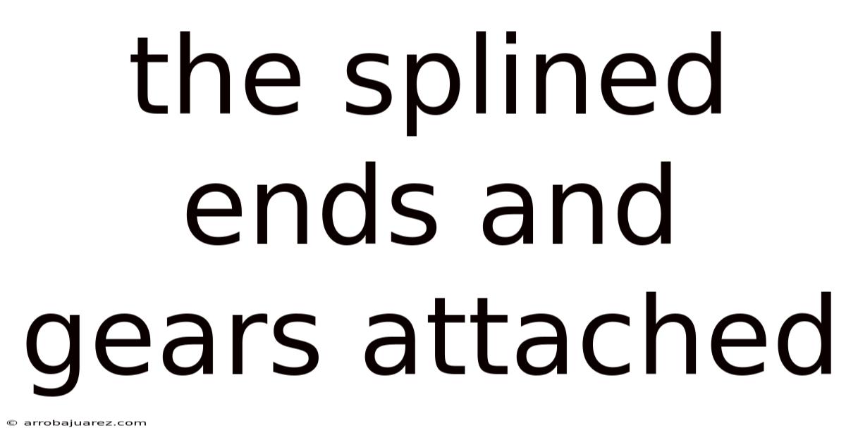 The Splined Ends And Gears Attached