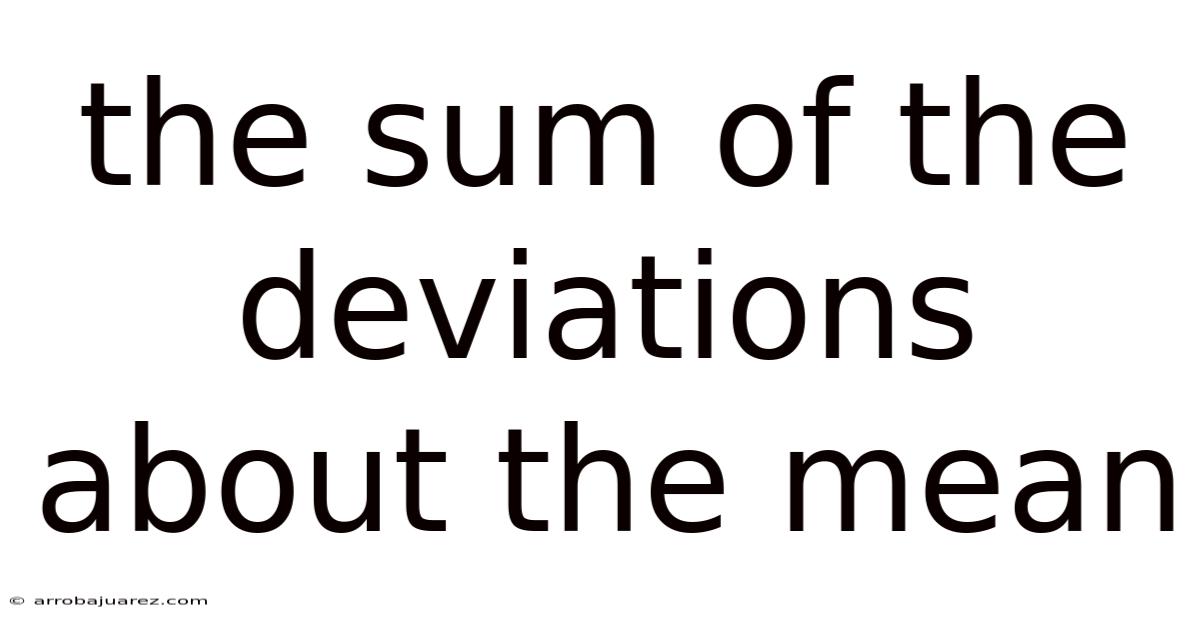 The Sum Of The Deviations About The Mean