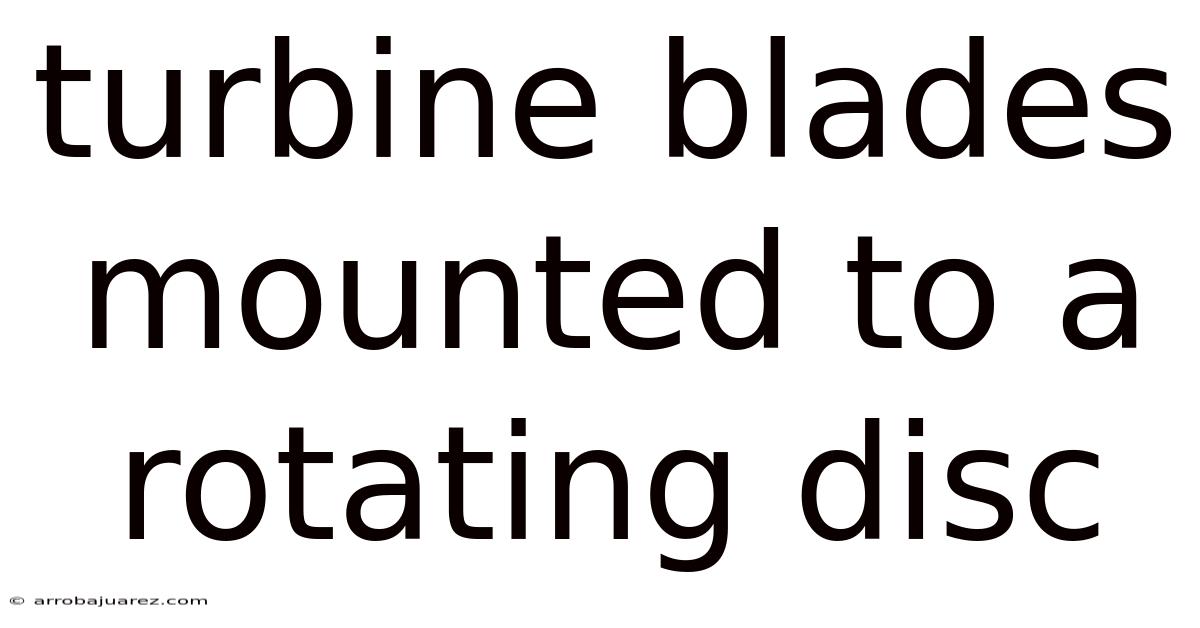 Turbine Blades Mounted To A Rotating Disc