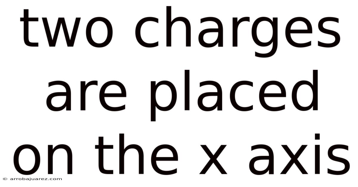 Two Charges Are Placed On The X Axis