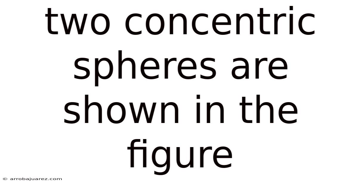Two Concentric Spheres Are Shown In The Figure
