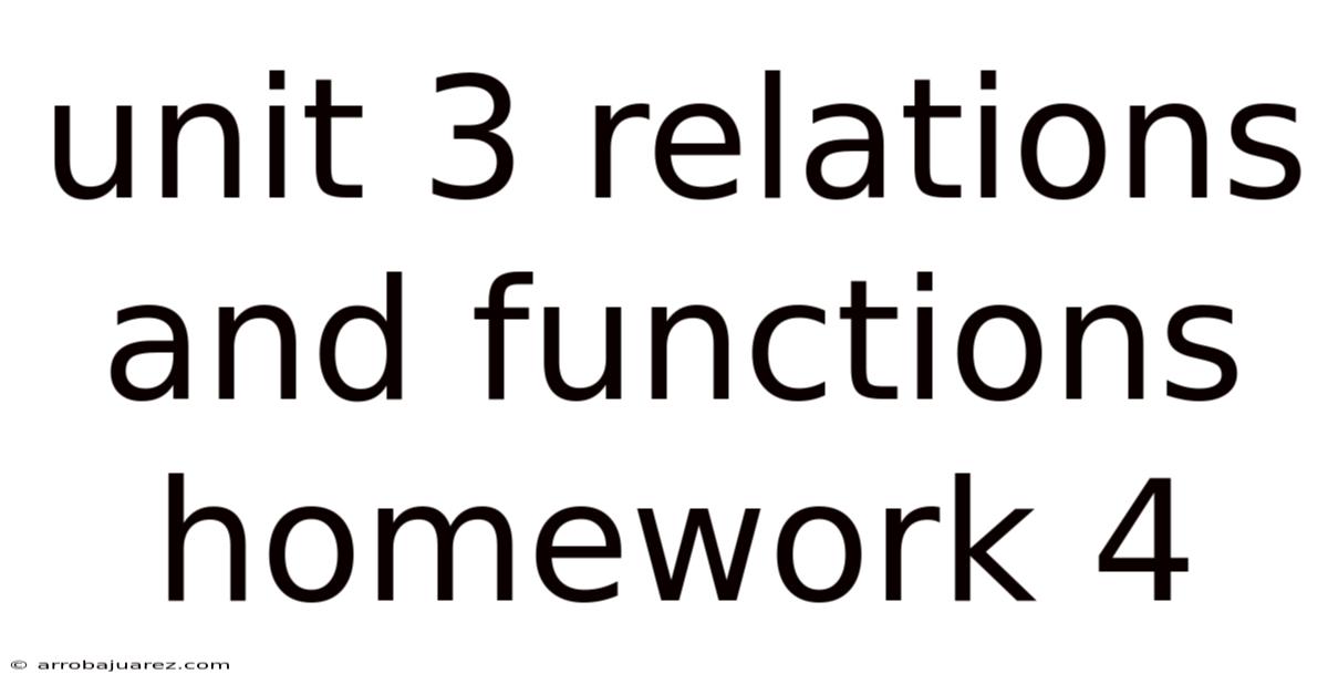 Unit 3 Relations And Functions Homework 4