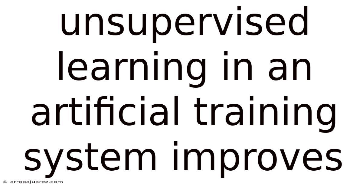 Unsupervised Learning In An Artificial Training System Improves