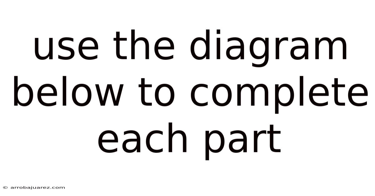 Use The Diagram Below To Complete Each Part