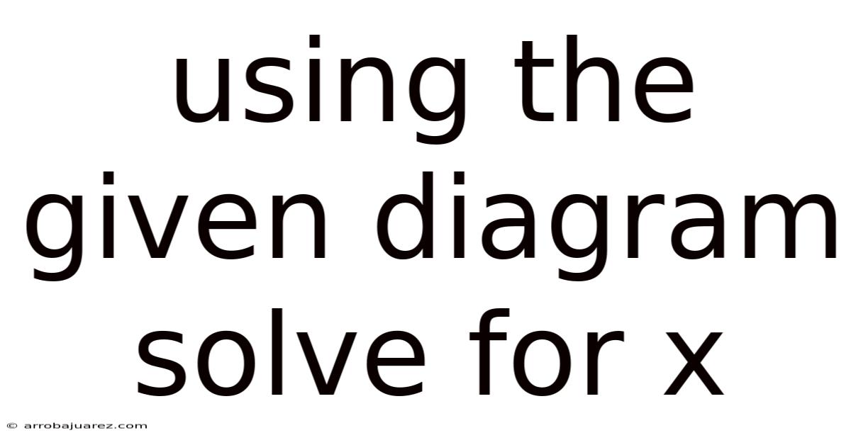 Using The Given Diagram Solve For X