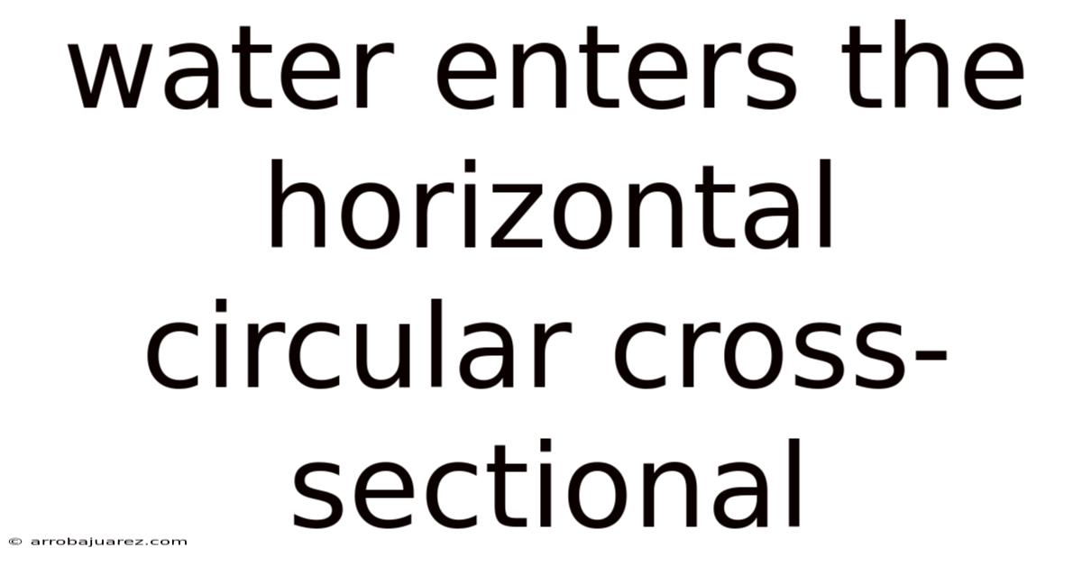 Water Enters The Horizontal Circular Cross-sectional
